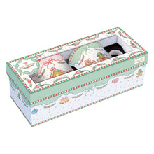 Carica l'immagine nel visualizzatore di Gallery, Set 2 tazze in porcellana di alta qualità in scatola regalo Sweet Christmas