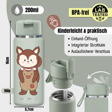 Carica l'immagine nel visualizzatore di Gallery, TINY Thermo borraccia termica per bambini in acciaio inox - scoiattolo