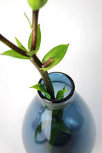 Carica l'immagine nel visualizzatore di Gallery, Vaso in vetro liscio a goccia blu inchiostro h17