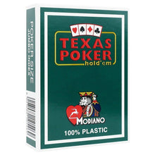 Carica l'immagine nel visualizzatore di Gallery, Carte da gioco Modiano Texas Poker Hold Em Jumbo Verde Scuro