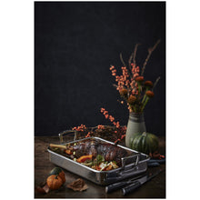 Carica l'immagine nel visualizzatore di Gallery, Rostiera inox teglia rettangolare 42x26 Impact Scanpan