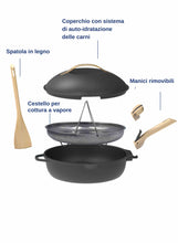 Carica l'immagine nel visualizzatore di Gallery, Casseruola multiuso 8 in 1 Cookut La Favolosa Ø28 - Nero Meteore