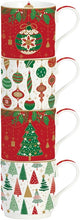 Carica l'immagine nel visualizzatore di Gallery, Set 4 tazze impilabili Jingle Bells