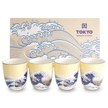 Carica l'immagine nel visualizzatore di Gallery, Cofanetto 4 tazze Hokusai Tokyo Design