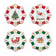 Carica l'immagine nel visualizzatore di Gallery, Set 4 piatti dessert in porcellana in Christmas Tale