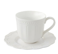 Carica l'immagine nel visualizzatore di Gallery, Set 6 tazzine caffè con piattino in porcellana Elite Bianco