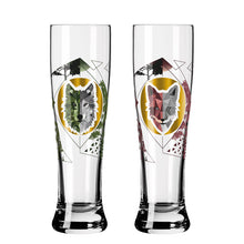 Carica l'immagine nel visualizzatore di Gallery, Set 2 bicchieri da birra BRAUCHZEIT VOLPE & LUPO RITZENHOFF