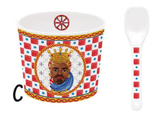 Carica l'immagine nel visualizzatore di Gallery, Coppetta gelato in porcellana con cucchiaino SICILY