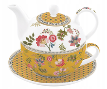 Carica l'immagine nel visualizzatore di Gallery, teiera porcellana + tazza Tea for One Magie D'Orient Yellow