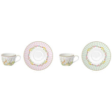 Carica l'immagine nel visualizzatore di Gallery, Set 2 Tazze con piattino in porcellana Happy Easter Easy Life