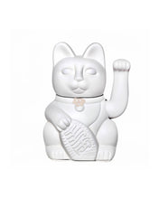Carica l'immagine nel visualizzatore di Gallery, Gatto portafortuna Maneki Neko h15 Bianco "Purezza e cose Buone"