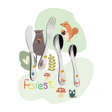 Carica l'immagine nel visualizzatore di Gallery, Set posate per bambini in acciaio Forest