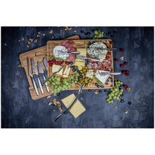 Carica l'immagine nel visualizzatore di Gallery, Cofanetto 10 coltelli formaggio + tagliere BOSKA Monaco inox