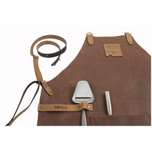 Carica l'immagine nel visualizzatore di Gallery, Grembiule barbecue Mr.Smith in pelle marrone BOSKA