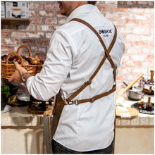 Carica l'immagine nel visualizzatore di Gallery, Grembiule barbecue Mr.Smith in pelle marrone BOSKA