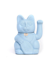 Carica l'immagine nel visualizzatore di Gallery, Gatto portafortuna Maneki Neko h15 Azzurro "Successo e Carriera"