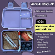 Carica l'immagine nel visualizzatore di Gallery, Lunch box con scomparti, a tenuta stagna - Viola sirena: 650 ml