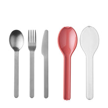 Carica l'immagine nel visualizzatore di Gallery, Set 3pz posate acciaio in custodia Ellipse rosa