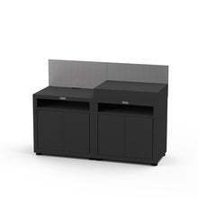 Carica l'immagine nel visualizzatore di Gallery, Cucina per esterno 2 elementi in linea top acciaio nero Le Marquier