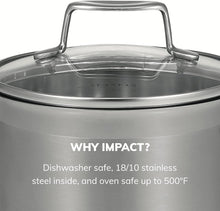 Carica l'immagine nel visualizzatore di Gallery, Casseruola acciaio inox con manico Scanpan IMPACT Ø16