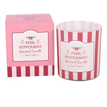 Carica l'immagine nel visualizzatore di Gallery, Candela di Natale profumata alla menta piperita rosa