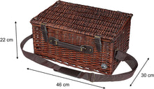 Carica l'immagine nel visualizzatore di Gallery, Cesto Pic Nic in vimini per 4 persone Varese CILIO