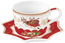 Carica l'immagine nel visualizzatore di Gallery, Set 2 tazzine da caffè con piattino collezione Christmas Memories