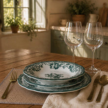 Carica l'immagine nel visualizzatore di Gallery, Servizio da tavola 18 pezzi in gres verde FAUSTINE