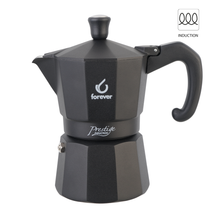 Carica l'immagine nel visualizzatore di Gallery, Caffettiera induzione MissMoka prestige 6 tazze All Black
