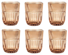 Carica l'immagine nel visualizzatore di Gallery, Set 6 tumbler in vetro "Qualcosa d'Antico" Ambra Livellara