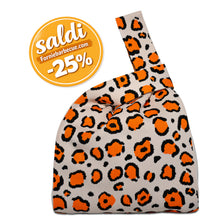 Carica l'immagine nel visualizzatore di Gallery, Borsa a nodo con lavorazione a maglia decoro Leopardato - Saldi