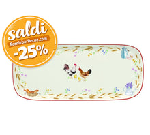 Carica l'immagine nel visualizzatore di Gallery, Piatto da portata in porcellana 40x17,5 Country Life - Saldi