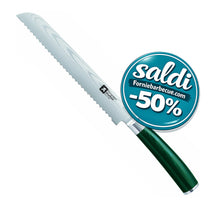 Carica l'immagine nel visualizzatore di Gallery, Coltello seghettato forgiato MIDORI in cofanetto bambù - Prezzo Outlet