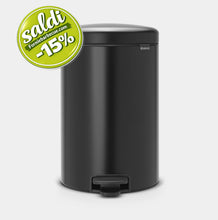 Carica l'immagine nel visualizzatore di Gallery, Pattumiera a pedale NewIcon Brabantia 5 lt Matt Black
