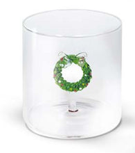 Carica l'immagine nel visualizzatore di Gallery, Bicchiere in vetro con soggetto interno Ghirlanda