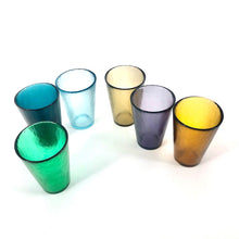 Carica l'immagine nel visualizzatore di Gallery, Set 6 bicchieri acqua Multicolor Happy Drink Yalos Murano