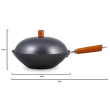 Carica l'immagine nel visualizzatore di Gallery, Set WOK + coperchio e accessori Ken Hom in acciaio al carbonio antiaderente Ø31