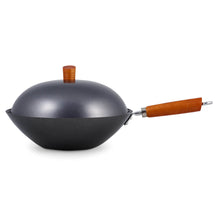 Carica l'immagine nel visualizzatore di Gallery, Set WOK + coperchio e accessori Ken Hom in acciaio al carbonio antiaderente Ø31