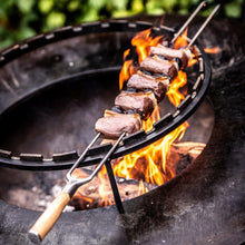 Carica l'immagine nel visualizzatore di Gallery, Spiedo acciaio forgiato a forchetta Churrasco cm.50