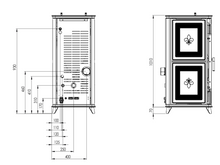 Carica l'immagine nel visualizzatore di Gallery, Termostufa a pellet KLOVER THERMOCLASS bordeaux OFFERTA ULTIMO PEZZO OUTLET