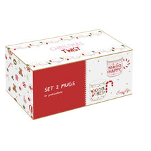 Carica l'immagine nel visualizzatore di Gallery, Set 2 mug in porcellana CHRISTMAS TWIST