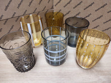 Carica l'immagine nel visualizzatore di Gallery, Bicchiere vetro Melting Pot Set 6 pezzi Grey-Amber