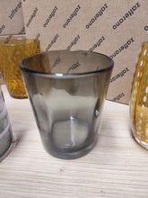 Carica l'immagine nel visualizzatore di Gallery, Bicchiere vetro Melting Pot Set 6 pezzi Grey-Amber