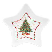 Carica l'immagine nel visualizzatore di Gallery, Ciotola a stella Ø 15 h 5 cm in porcellana Christmas Tale