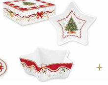 Carica l'immagine nel visualizzatore di Gallery, Ciotola a stella Ø 15 h 5 cm in porcellana Christmas Tale