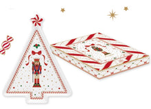 Carica l'immagine nel visualizzatore di Gallery, Vassoio a forma di abete in porcellana in confezione regalo Nutcracker Twist