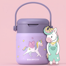 Carica l'immagine nel visualizzatore di Gallery, Contenitore termico per bambini in acciaio inox - unicorno lilla