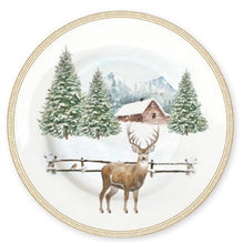 Carica l'immagine nel visualizzatore di Gallery, Piatto antipasto in porcellana Ø19cm WHITE FOREST