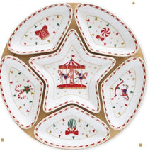 Carica l'immagine nel visualizzatore di Gallery, Set aperitivo in porcellana e bambù Christmas Wonderland - Prezzo Outlet