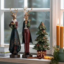 Carica l'immagine nel visualizzatore di Gallery, Coppia cervi con albero di Natale h36 Magia di Natale
